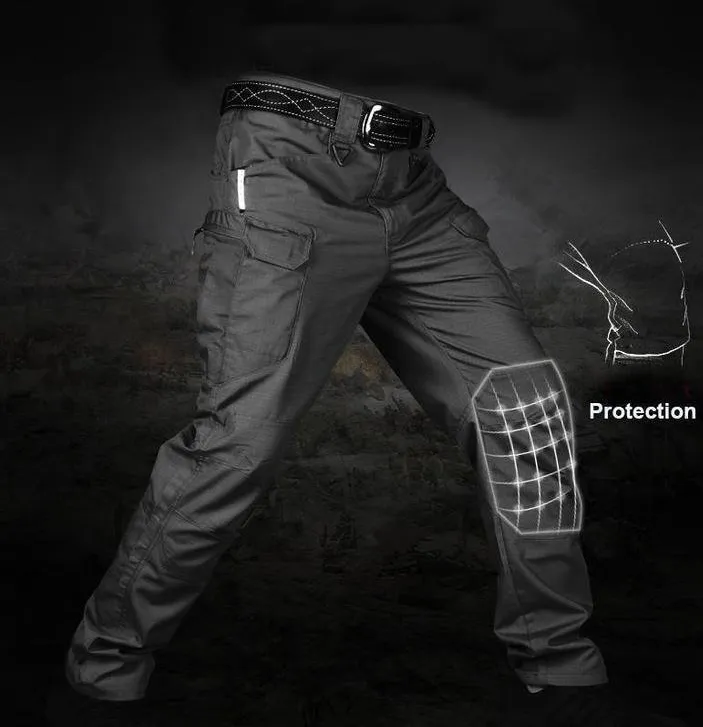 Outdoor Tactical Waterproof Pants Army Fan Multi-Pocket Combat Pants Ripstop Water Resistant Quick Dry Hiking Pants Cargo Pants