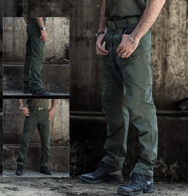 Outdoor Tactical Waterproof Pants Army Fan Multi-Pocket Combat Pants Ripstop Water Resistant Quick Dry Hiking Pants Cargo Pants