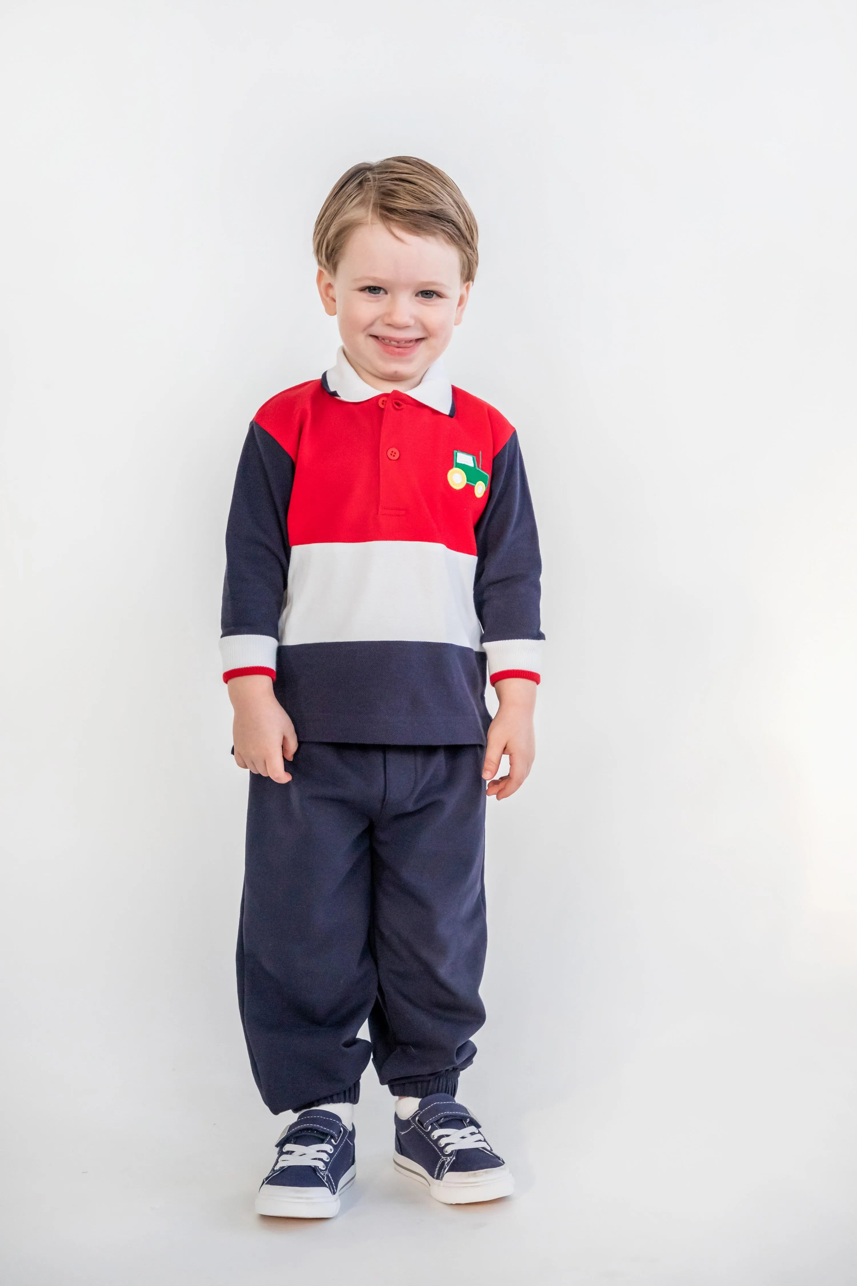 Pique Knit Polo With Tractor