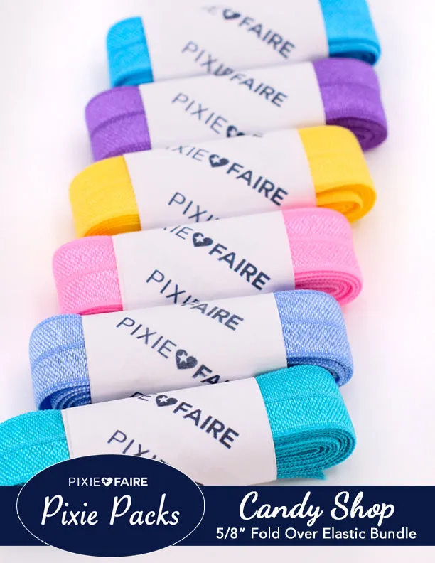 Pixie Packs 5/8" Fold Over Elastic Bundle Candy Shop