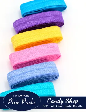 Pixie Packs 5/8" Fold Over Elastic Bundle Candy Shop