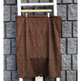 plaid knee length pencil skirt - 3x