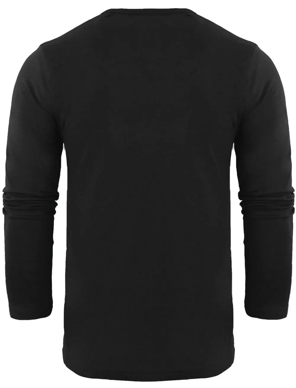 PragueB Long Sleeve Cotton Jersey Top in Black