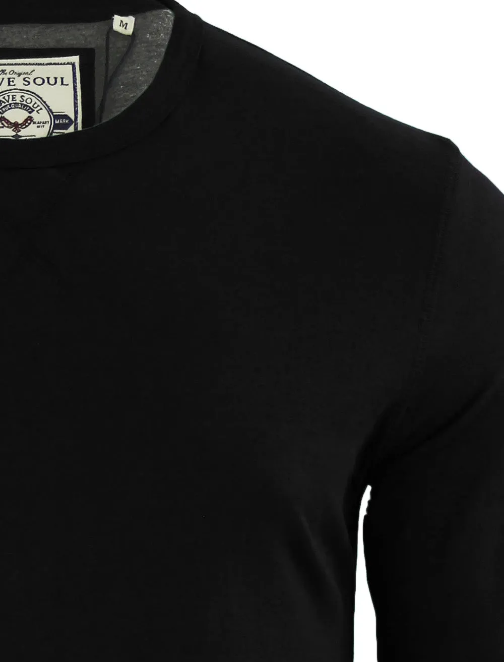 PragueB Long Sleeve Cotton Jersey Top in Black