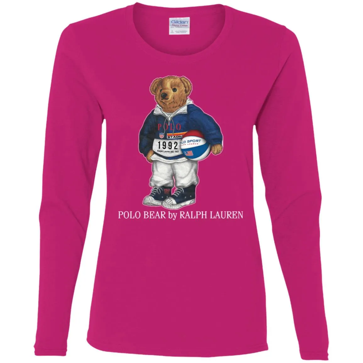 Ralph Lauren Polo Bear T-shirt Women Long Sleeve Shirt