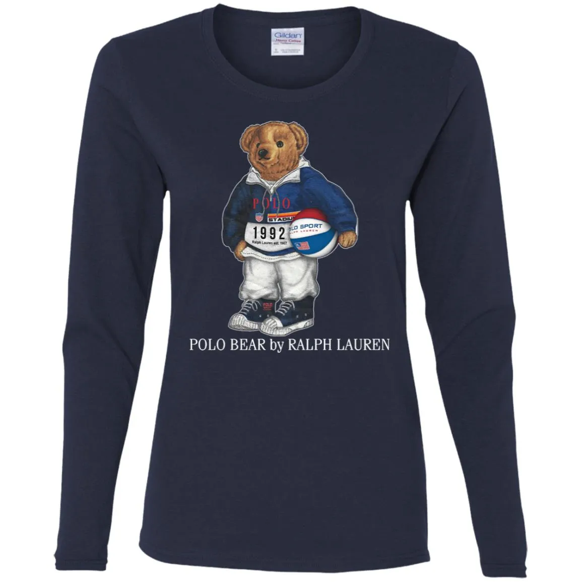 Ralph Lauren Polo Bear T-shirt Women Long Sleeve Shirt