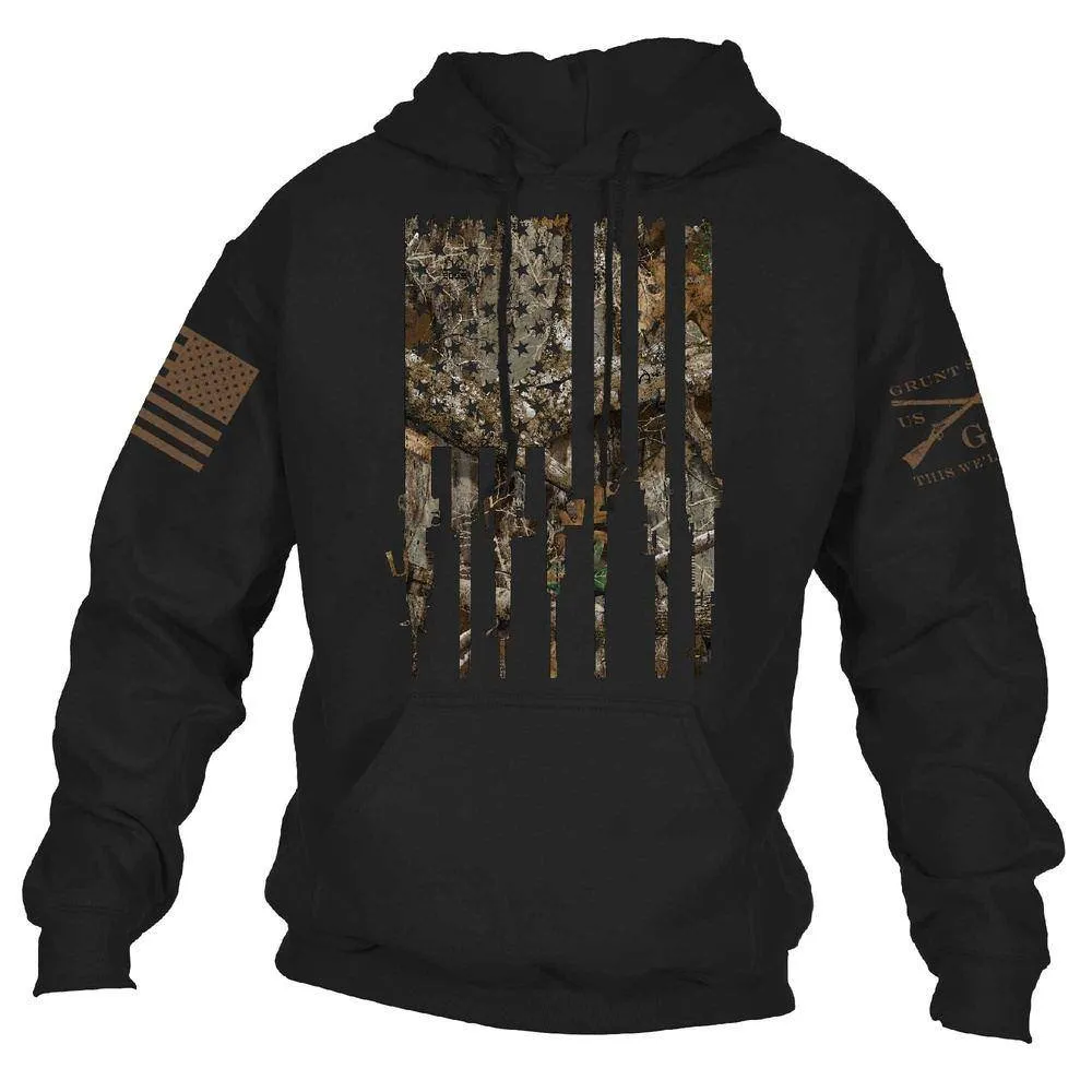 Realtree Edge® Rifle Flag Hoodie - Black