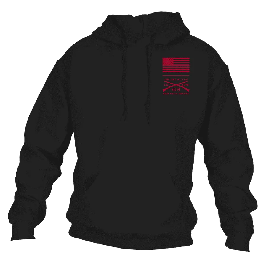 Red Blood Blue Collar® Hoodie - Black