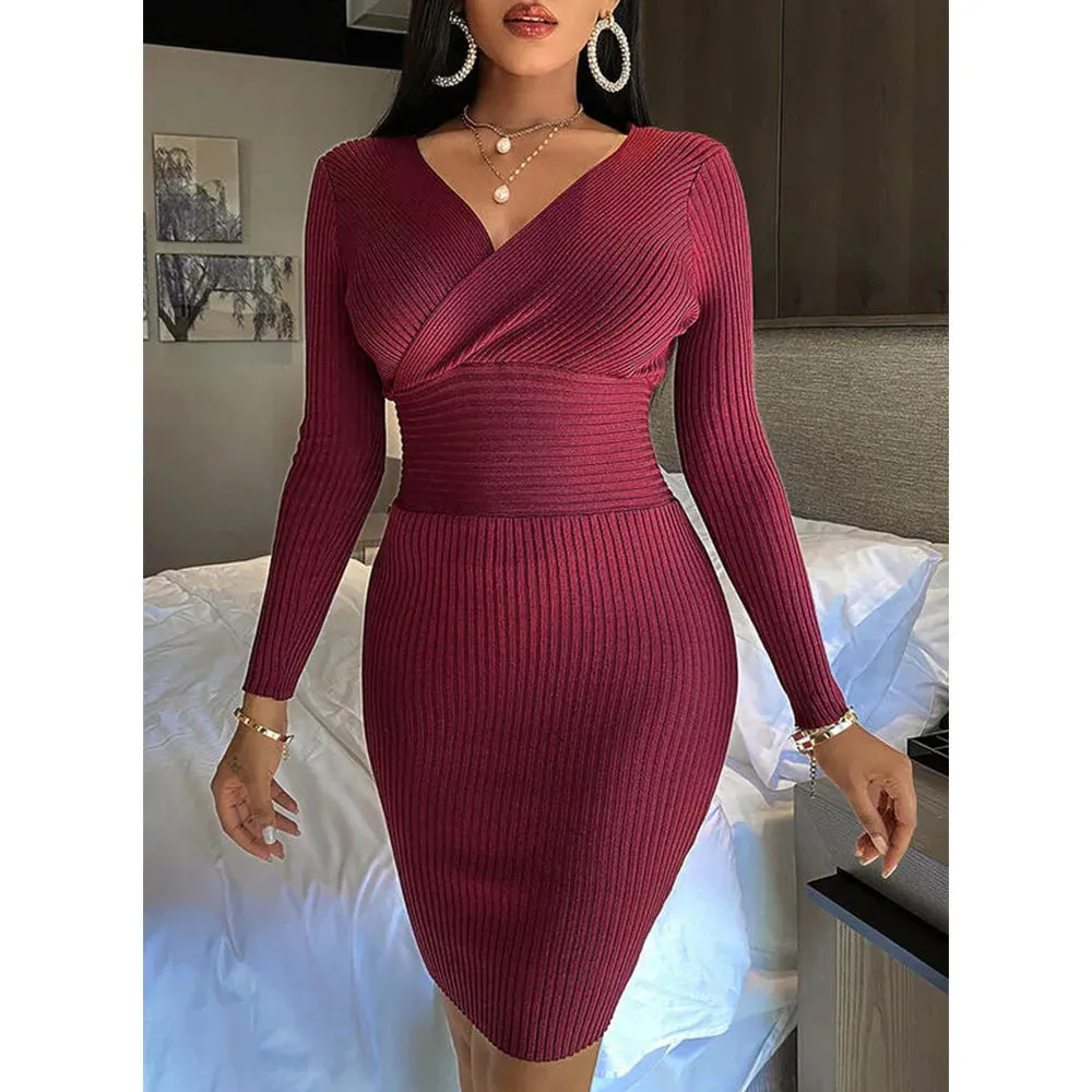 Romina Ribbed Bodycon Dresses