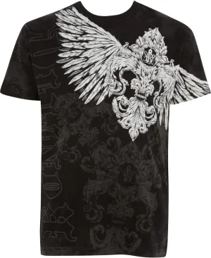 Sakkas Kevin Eagle Wide Wing Printed Mens T-Shirt