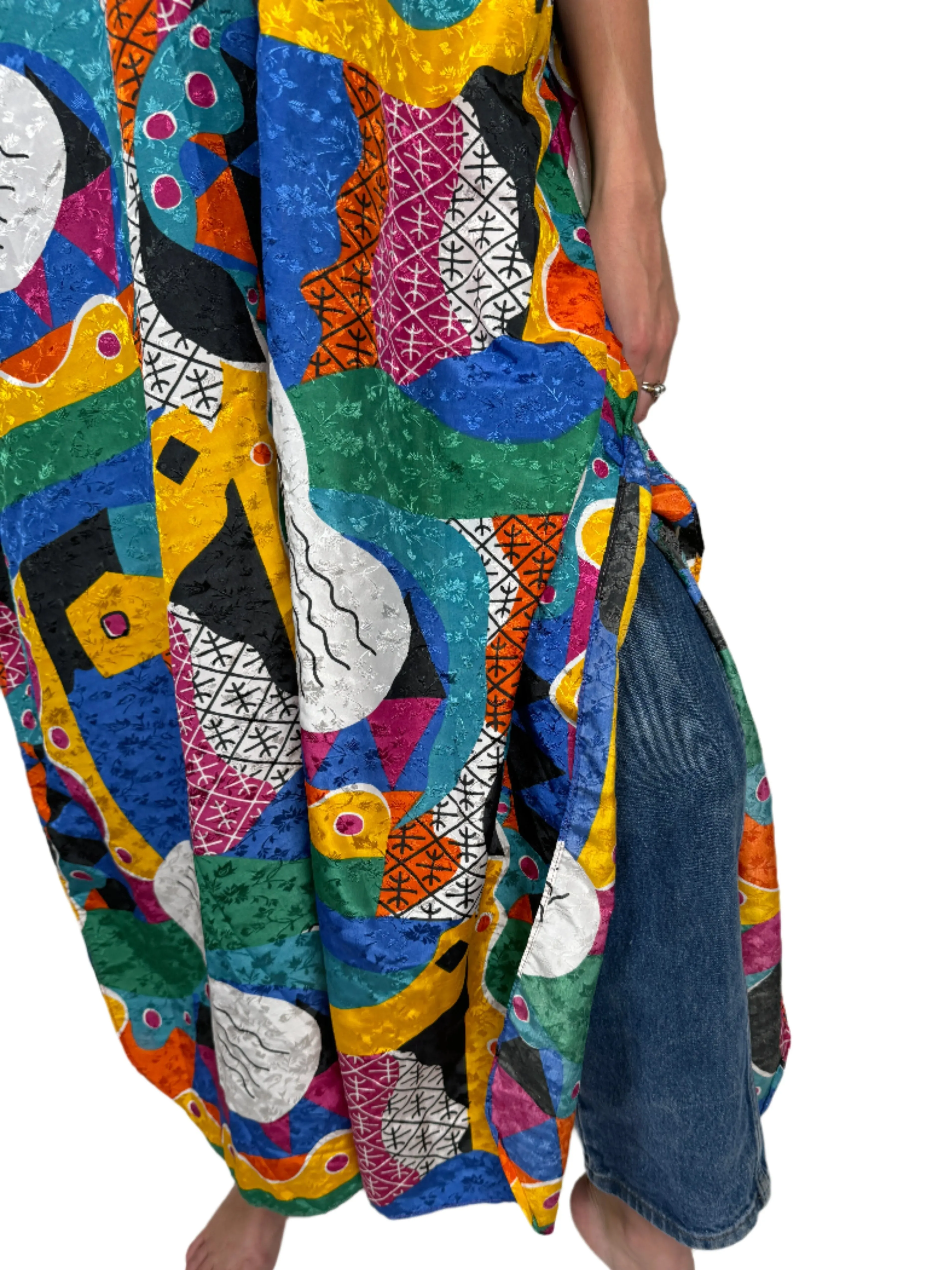 Sante, Colorful Printed Caftan 1980s