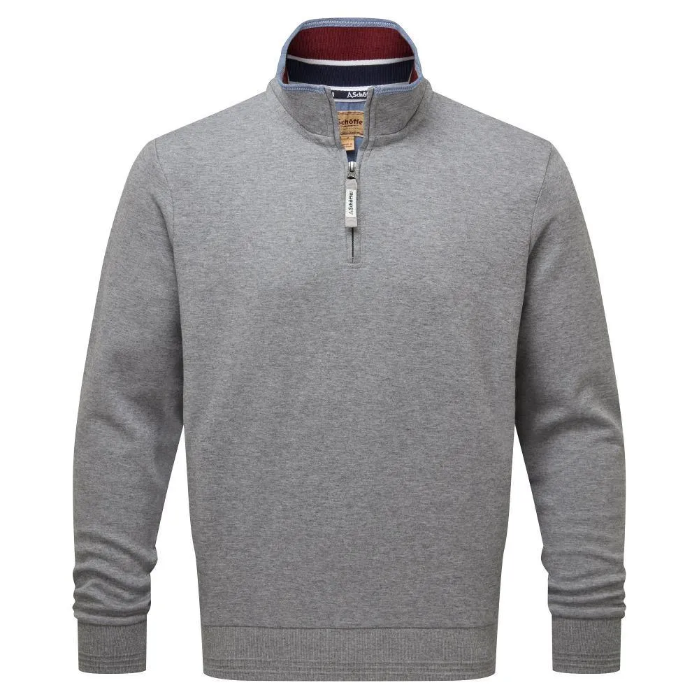 Schoffel Falmouth 1/4 Zip Mens Leisure Sweatshirt - Grey