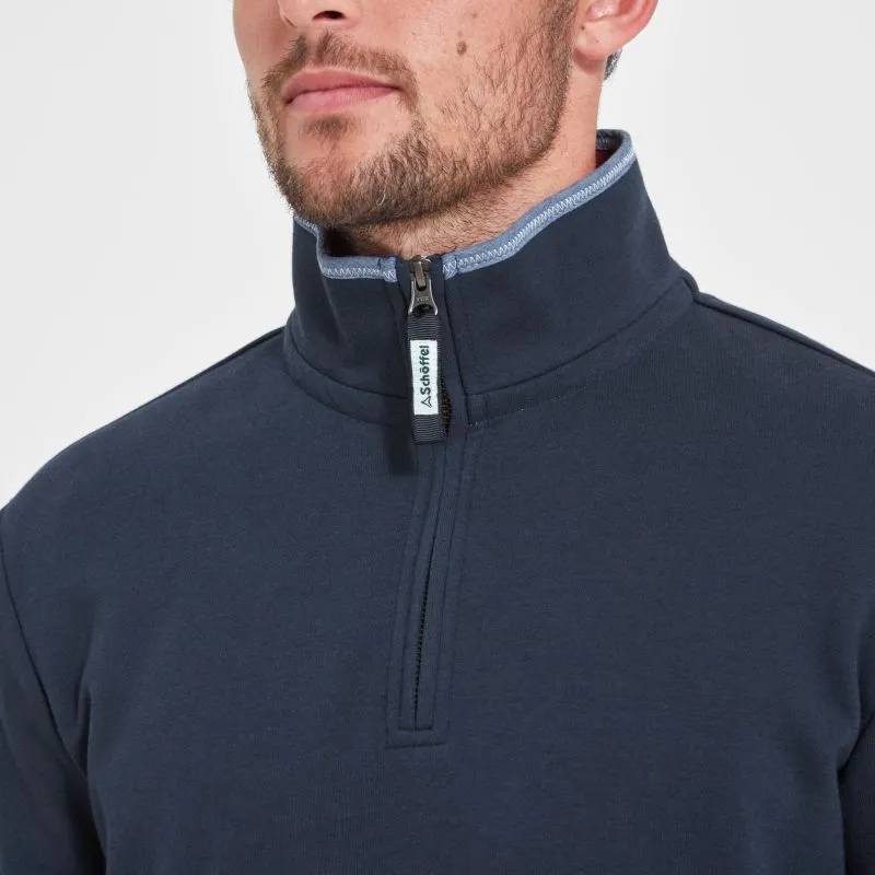 Schoffel Falmouth 1/4 Zip Mens Leisure Sweatshirt - Navy