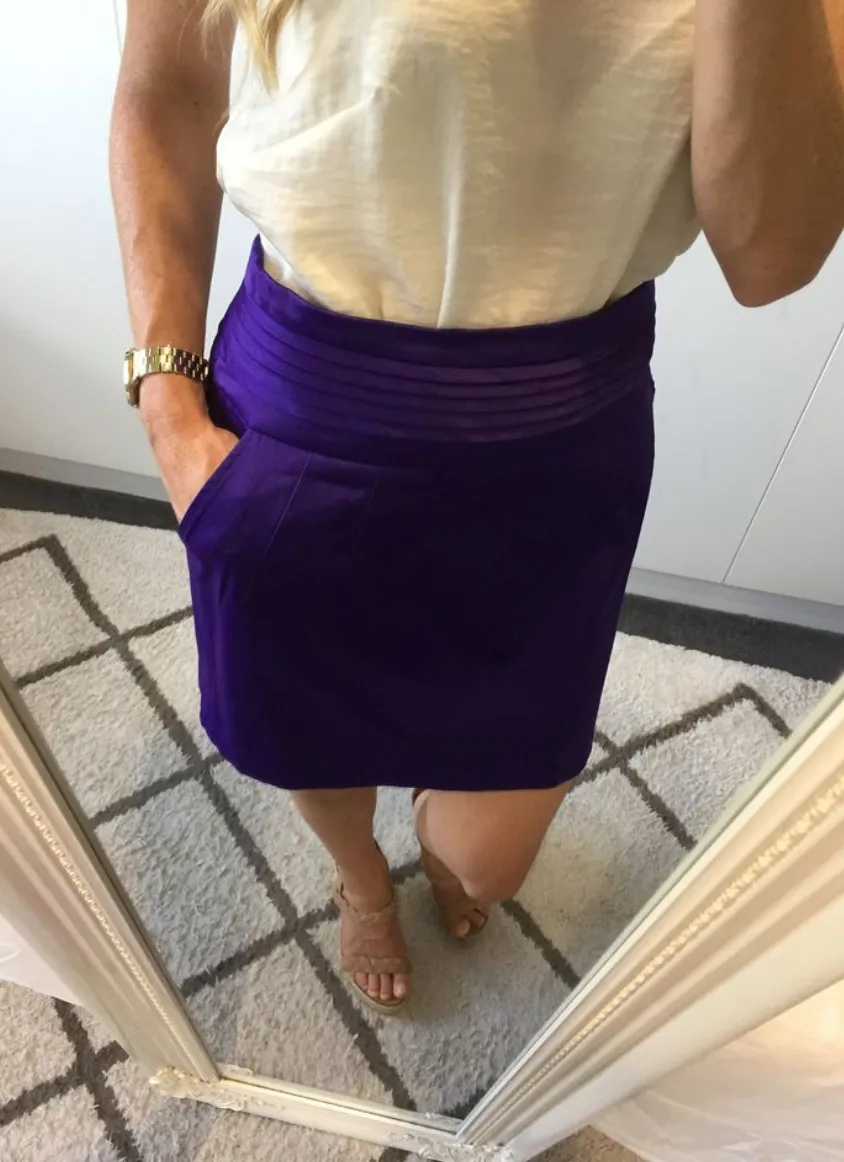 Size 10 BLUEJUICE Purple A-Line Skirt with pockets