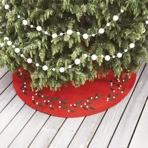 Small 34" Red Winter Berry Tree Skirt