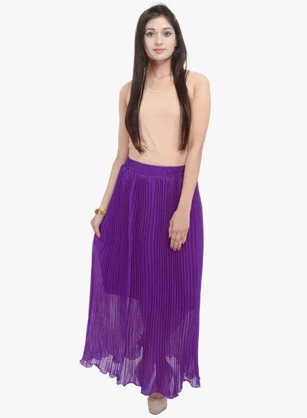 Soundarya Purple Flared Skirt