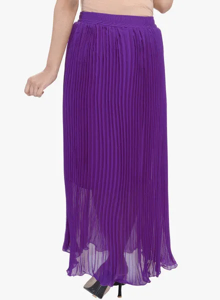 Soundarya Purple Flared Skirt