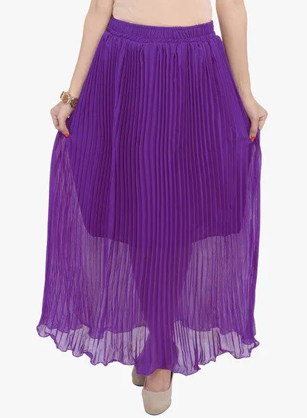 Soundarya Purple Flared Skirt