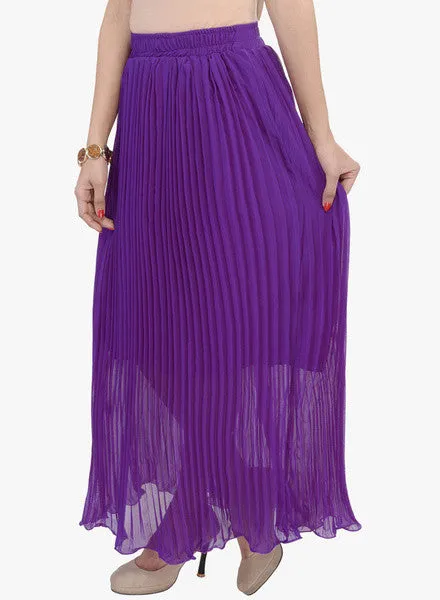 Soundarya Purple Flared Skirt