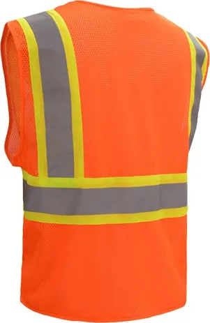 Standard Class 2 Two Tone Mesh Zipper Safety Vest