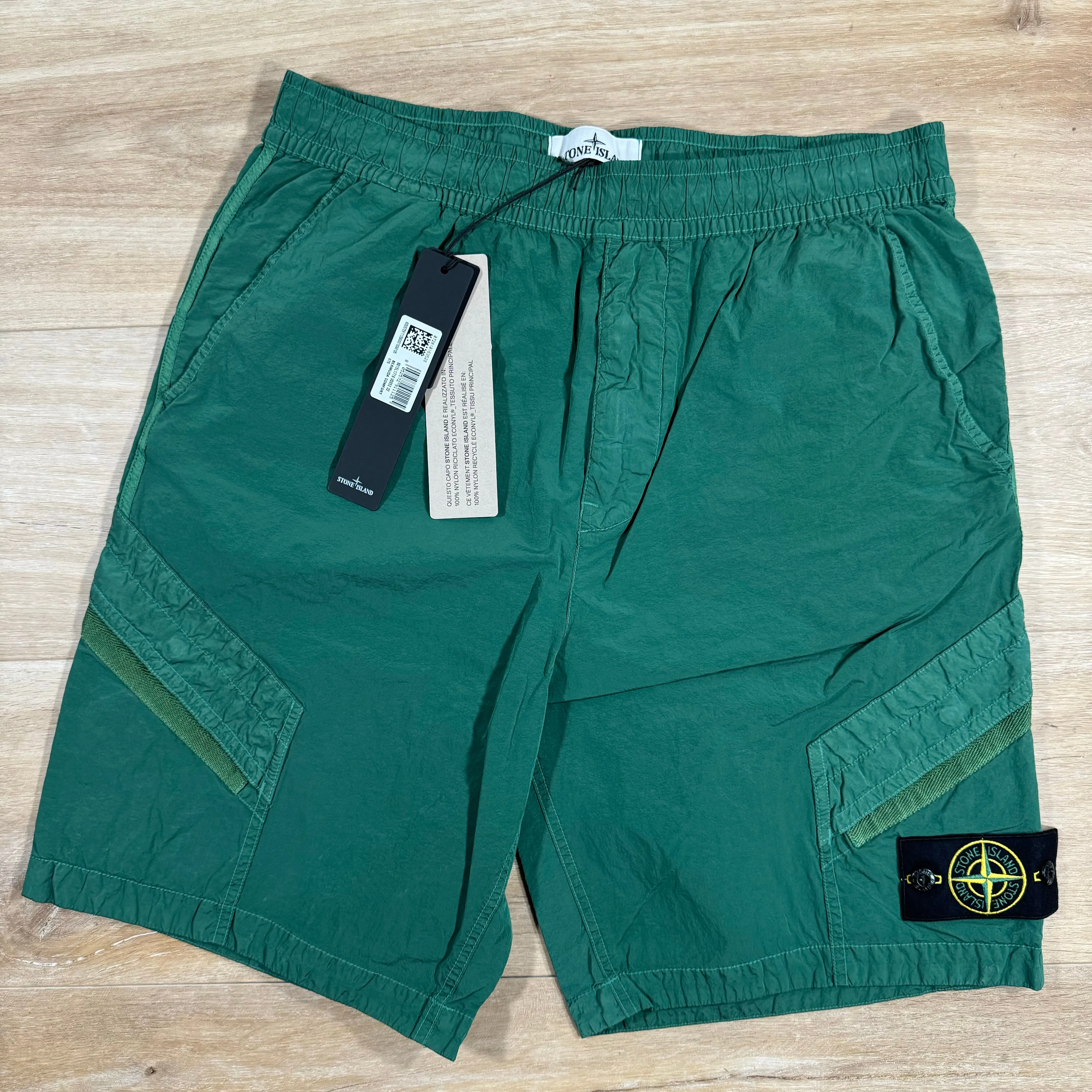 Stone Island Nylon Metal Bermuda Shorts in Light Green