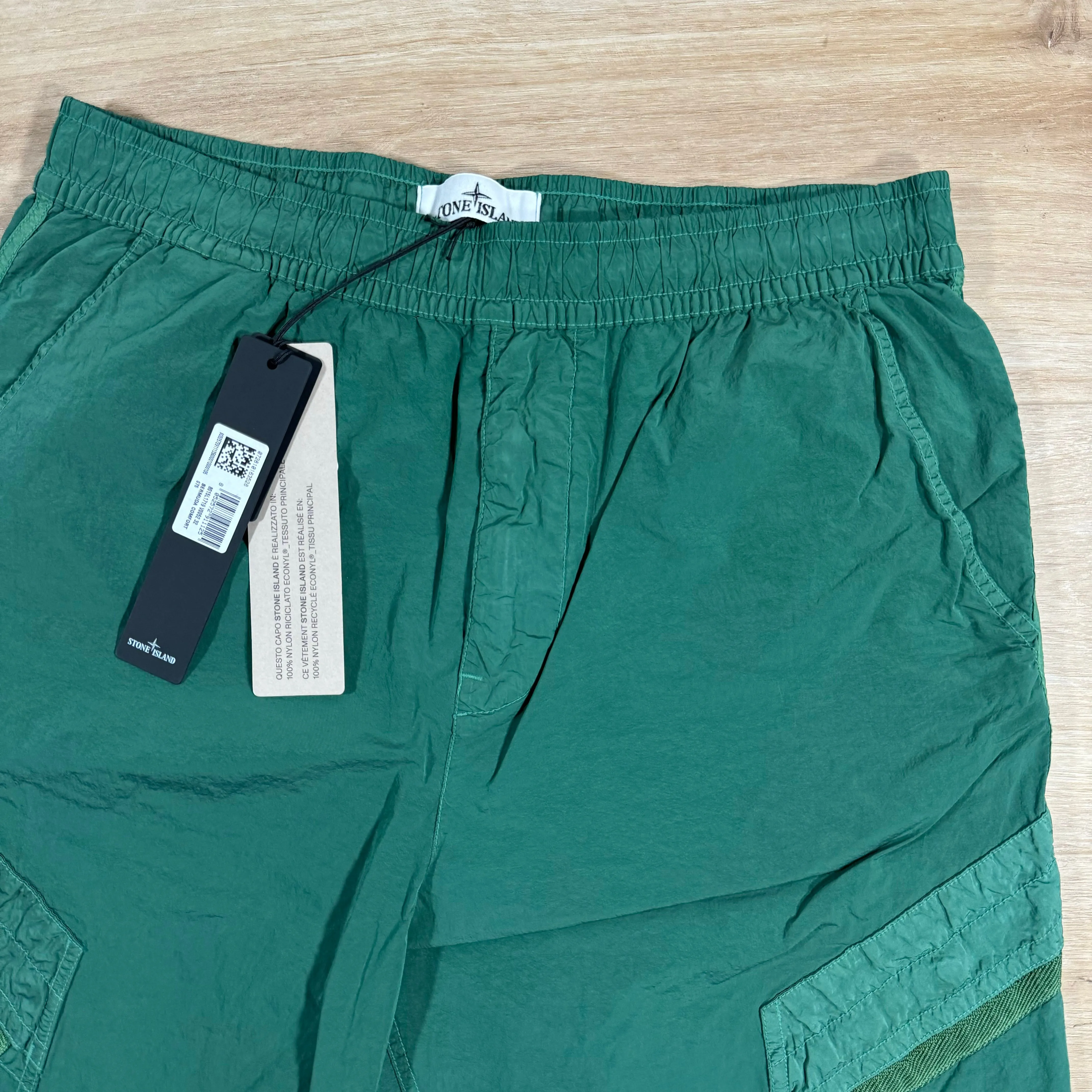 Stone Island Nylon Metal Bermuda Shorts in Light Green