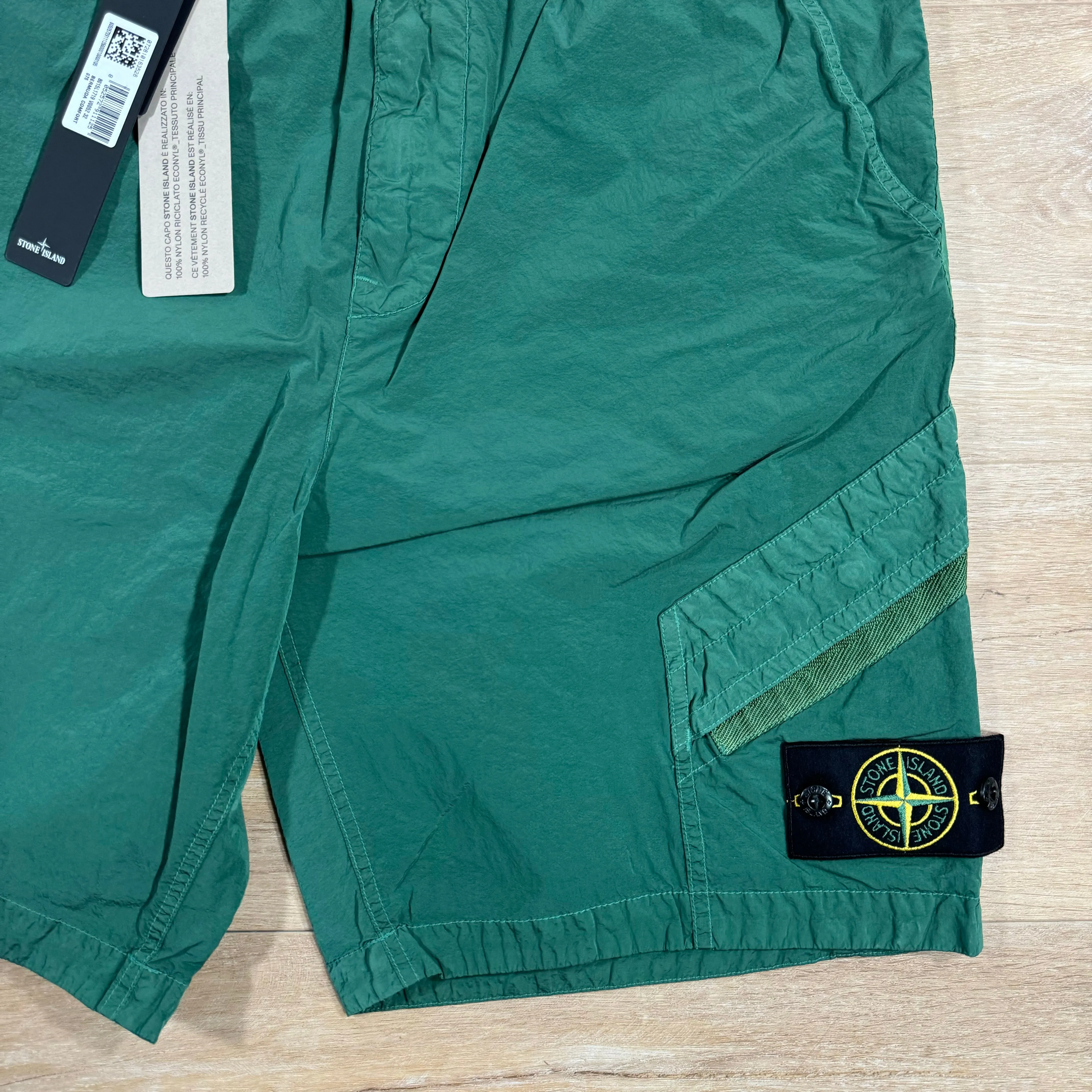 Stone Island Nylon Metal Bermuda Shorts in Light Green