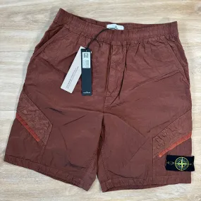 Stone Island Nylon Metal Bermuda Shorts in Rust