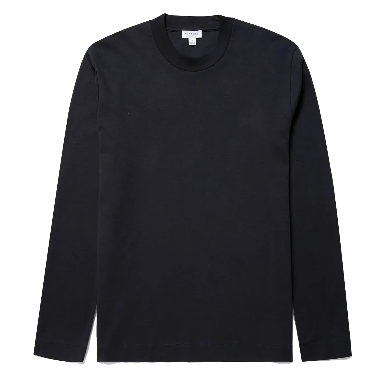 Sunspel Long Sleeve Heavyweight T-shirt Black