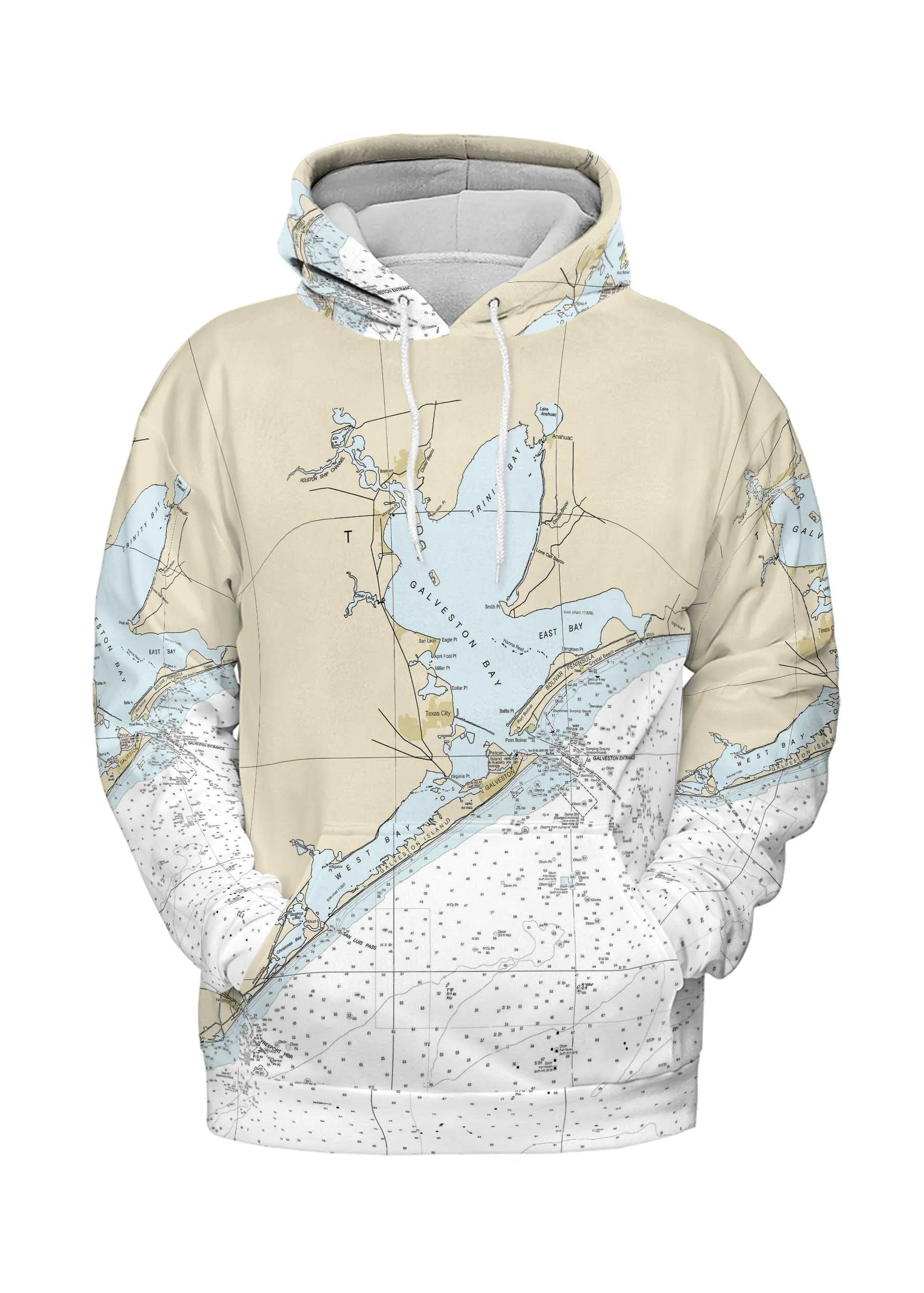 The Galveston Bay  Lightweight Hoodie Sweatshirt