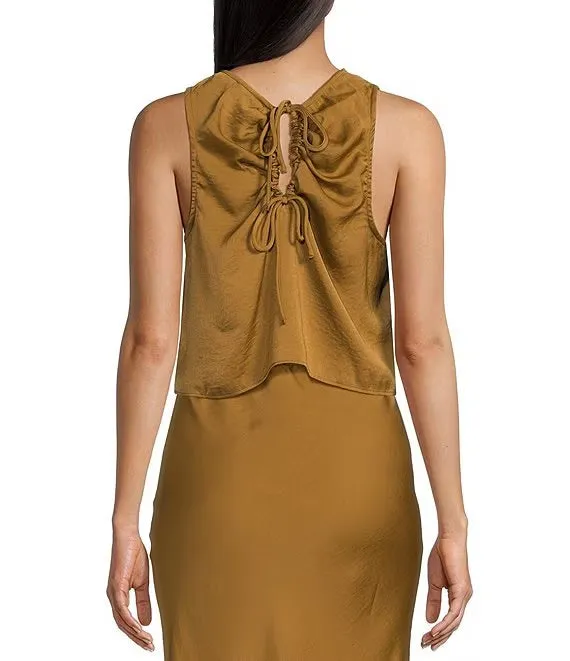 Toffee Back Ruched Tank