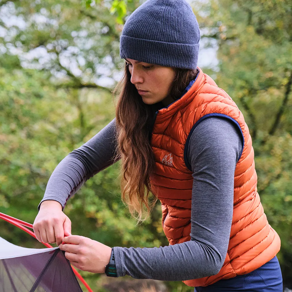 Womens Aktiv Down Gilet (Burnt Orange/Navy)