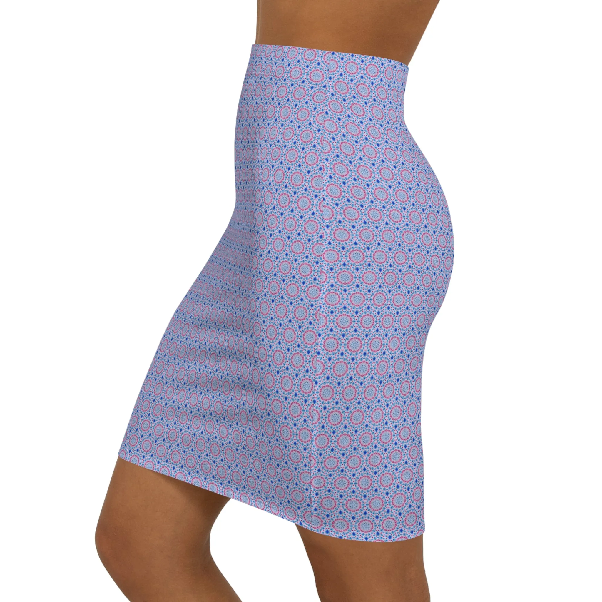 Women's Mid-Waist AOP Pencil Skirt (ASCNTN)