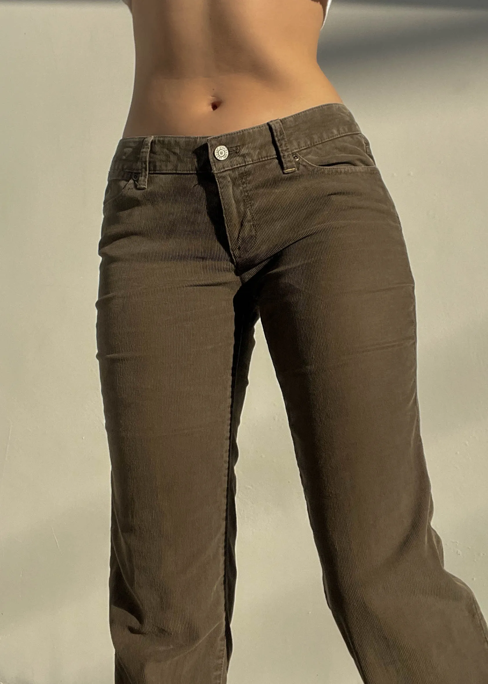 Y2k Brown Corduroy Flares (M)